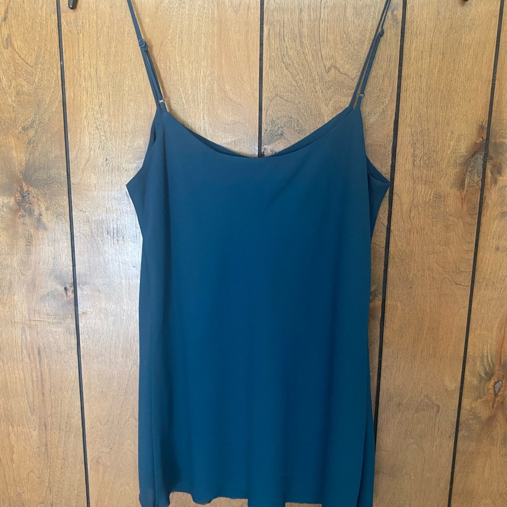 Babaton Blue Satin Spaghetti Strap Camisole - Picture 5 of 6
